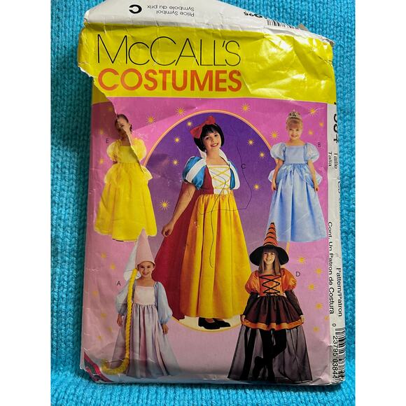 McCalls 384 sewing pattern princess witch costumes size 10 12 14 - Picture 1 of 7
